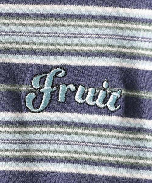FRUIT OF THE LOOM（フルーツオブザルーム）の「【Fruit Of The Loom(フルーツオブザルーム)】別注マルチボーダーTシャツ(KIDS)（Tシャツ/カットソー・キッズ・ネイビー/アイボリー/グリーン・120cm/140cm/130cm/110cm/150cm）」の18枚目の写真