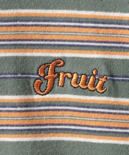 FRUIT OF THE LOOM（フルーツオブザルーム）の「【Fruit Of The Loom(フルーツオブザルーム)】別注マルチボーダーTシャツ(KIDS)（Tシャツ/カットソー・キッズ・ネイビー/アイボリー/グリーン・120cm/140cm/130cm/110cm/150cm）」の19枚目の写真