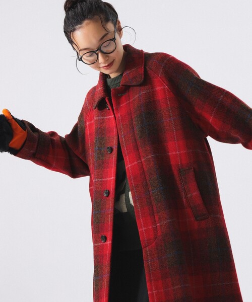 BEAMS BOY（ビームスボーイ）の「ハリスツイード バルマカーン コート（その他アウター・レディース・ブラウン系/ネイビー系・2/1）」の9枚目の写真