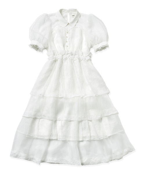 mellfy memory(メルフィーメモリー)の「Fairy magic lace long ワンピース(ワンピース・レディース・ホワイト/ピンク・M)」の3枚目の写真