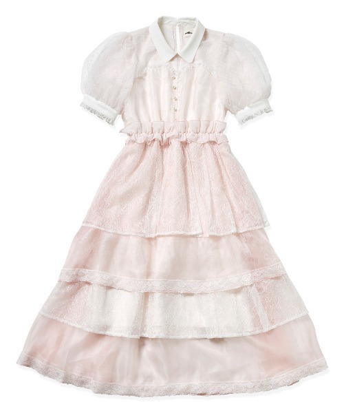 mellfy memory(メルフィーメモリー)の「Fairy magic lace long ワンピース(ワンピース・レディース・ホワイト/ピンク・M)」の12枚目の写真