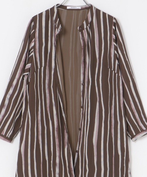 URBAN RESEARCH（アーバンリサーチ）の「ランダムストライプワンピース（ワンピース・レディース・ブラック/ブラウン・FREE）」の5枚目の写真