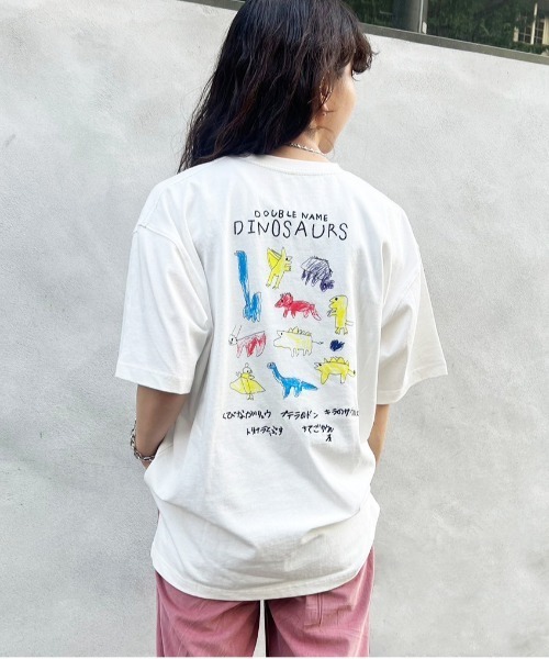 DOUBLE NAME（ダブルネーム）の「みんなのきょうりゅうずかん/ユニセックス（Tシャツ/カットソー・レディース・オフホワイト・FREE）」の13枚目の写真
