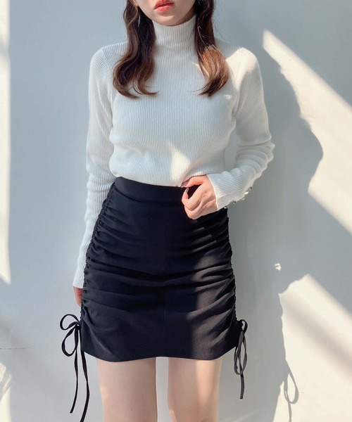 AS KNOW AS plus（アズノゥアズプラス）の「◇選んで袖ボタンリブハイネックニットプルオーバー（ニット/セーター・レディース・ブラック系その他/アイボリー系/ピンク系その他/ベージュ系/グレー系その他2/ブラック系2/アイボリー系2/ベージュ系その他2・FREE）」の18枚目の写真