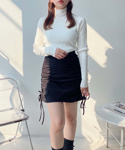 AS KNOW AS plus（アズノゥアズプラス）の「◇選んで袖ボタンリブハイネックニットプルオーバー（ニット/セーター・レディース・ブラック系その他/アイボリー系/ピンク系その他/ベージュ系/グレー系その他2/ブラック系2/アイボリー系2/ベージュ系その他2・FREE）」の19枚目の写真