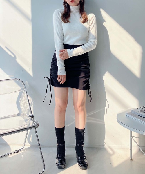 AS KNOW AS plus（アズノゥアズプラス）の「◇選んで袖ボタンリブハイネックニットプルオーバー（ニット/セーター・レディース・ブラック系その他/アイボリー系/ピンク系その他/ベージュ系/グレー系その他2/ブラック系2/アイボリー系2/ベージュ系その他2・FREE）」の20枚目の写真