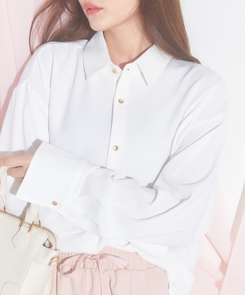 tocco closet(トッコ クローゼット)の「【ZOZO限定】ベーシックルーズシャツ(シャツ/ブラウス・レディース・ブラック/オフホワイト/ブルー/ピンク/ネイビー・M)」の1枚目の写真