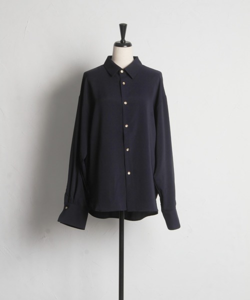 tocco closet(トッコ クローゼット)の「【ZOZO限定】ベーシックルーズシャツ(シャツ/ブラウス・レディース・ブラック/オフホワイト/ブルー/ピンク/ネイビー・M)」の18枚目の写真