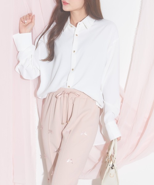 tocco closet(トッコ クローゼット)の「【ZOZO限定】ベーシックルーズシャツ(シャツ/ブラウス・レディース・ブラック/オフホワイト/ブルー/ピンク/ネイビー・M)」の21枚目の写真