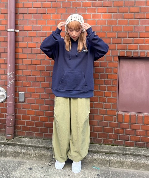 NUNIFE（ユニフィー）の「【NUNIFE】《さやべびコラボ》ナイロンパンツ（カーゴパンツ・レディース・ベージュ/チャコール/オリーブ・MEDIUM/LARGE）」の13枚目の写真