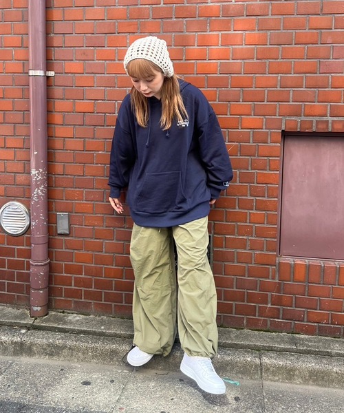 NUNIFE（ユニフィー）の「【NUNIFE】《さやべびコラボ》ナイロンパンツ（カーゴパンツ・レディース・ベージュ/チャコール/オリーブ・MEDIUM/LARGE）」の17枚目の写真