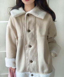 リバーシブルボアムートンコート[高身長サイズMT有り]