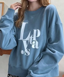 clear | アルファベットプリント普通丈スウェットトップス [着回し抜群 ゆったりシルエット]≪2024AW新作≫(スウェット)