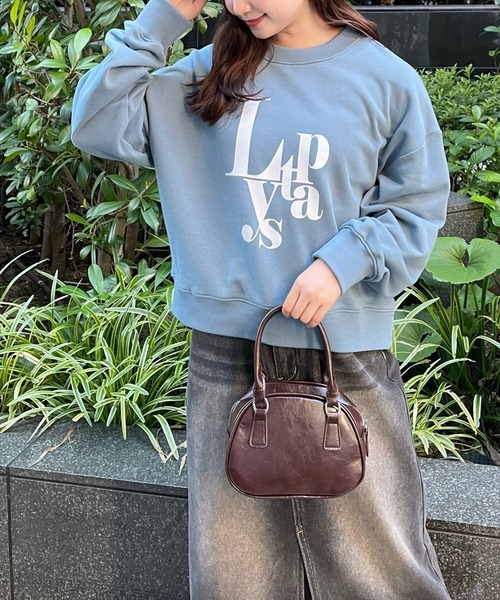 clear（クリア）の「アルファベットプリント普通丈スウェットトップス [着回し抜群 ゆったりシルエット]≪再入荷≫（スウェット・レディース・ブルーグレー/アイボリー/グレイッシュベージュ/グレー・F）」の7枚目の写真