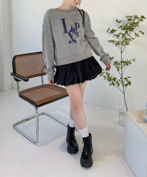 clear（クリア）の「アルファベットプリント普通丈スウェットトップス [着回し抜群 ゆったりシルエット]≪再入荷≫（スウェット・レディース・ブルーグレー/アイボリー/グレイッシュベージュ/グレー・F）」の21枚目の写真