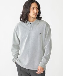 【WEB限定】SHIPS:〈抗菌・防臭〉ワンポイント ロゴ バーズアイ ロングスリーブ ポロシャツ