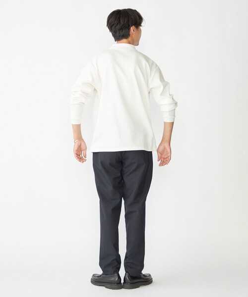 SHIPS（シップス）の「【WEB限定】SHIPS:〈抗菌・防臭〉ワンポイント ロゴ バーズアイ ロングスリーブ ポロシャツ（ポロシャツ・メンズ・ダークグレー/ネイビー/ホワイト/ライトグレー/ブラック・SMALL/MEDIUM/LARGE/X-LARGE）」の14枚目の写真