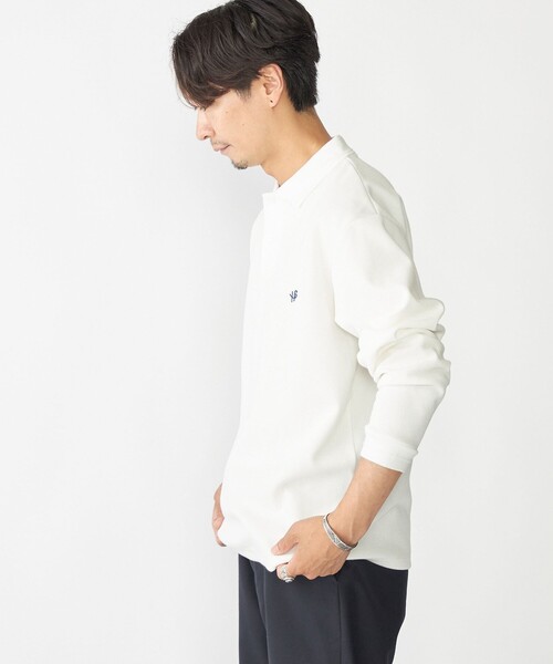 SHIPS（シップス）の「【WEB限定】SHIPS:〈抗菌・防臭〉ワンポイント ロゴ バーズアイ ロングスリーブ ポロシャツ（ポロシャツ・メンズ・ダークグレー/ネイビー/ホワイト/ライトグレー/ブラック・SMALL/MEDIUM/LARGE/X-LARGE）」の18枚目の写真