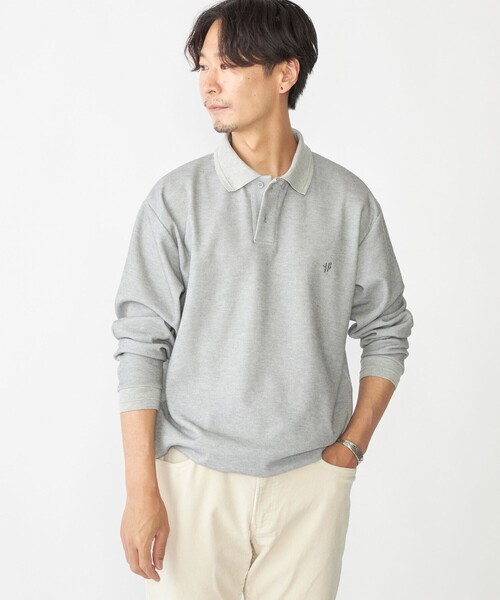 SHIPS（シップス）の「【WEB限定】SHIPS:〈抗菌・防臭〉ワンポイント ロゴ バーズアイ ロングスリーブ ポロシャツ（ポロシャツ・メンズ・ダークグレー/ネイビー/ホワイト/ライトグレー/ブラック・SMALL/MEDIUM/LARGE/X-LARGE）」の21枚目の写真