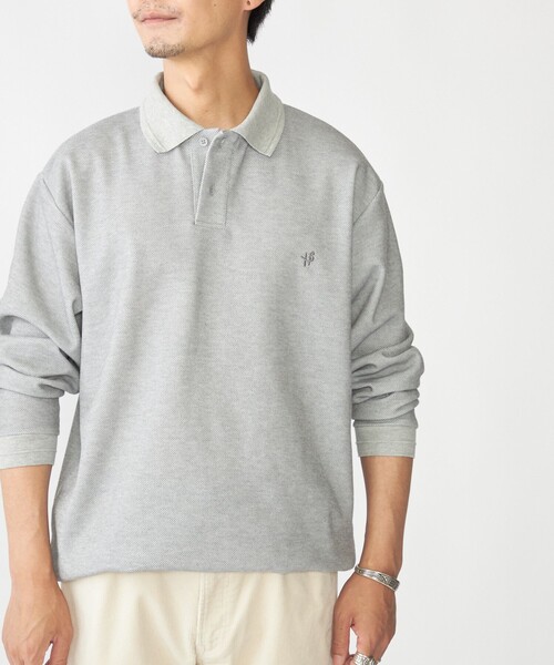 SHIPS（シップス）の「【WEB限定】SHIPS:〈抗菌・防臭〉ワンポイント ロゴ バーズアイ ロングスリーブ ポロシャツ（ポロシャツ・メンズ・ダークグレー/ネイビー/ホワイト/ライトグレー/ブラック・SMALL/MEDIUM/LARGE/X-LARGE）」の22枚目の写真