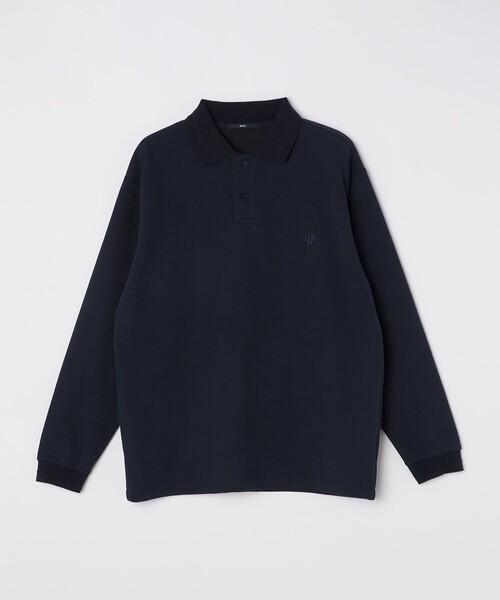 SHIPS（シップス）の「【WEB限定】SHIPS:〈抗菌・防臭〉ワンポイント ロゴ バーズアイ ロングスリーブ ポロシャツ（ポロシャツ・メンズ・ダークグレー/ネイビー/ホワイト/ライトグレー/ブラック・SMALL/MEDIUM/LARGE/X-LARGE）」の6枚目の写真