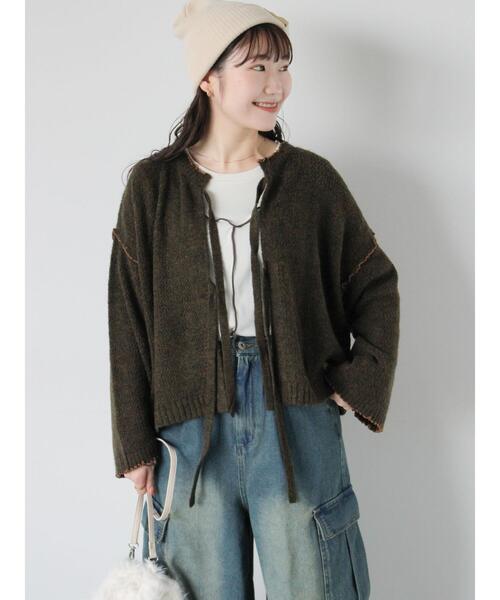 ehka sopo(エヘカソポ)の「配色メローカットソー(Tシャツ/カットソー・レディース・ブラック/キナリ/ブルー・F)」の9枚目の写真