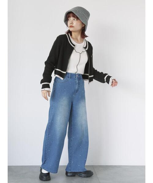 ehka sopo(エヘカソポ)の「配色メローカットソー(Tシャツ/カットソー・レディース・ブラック/キナリ/ブルー・F)」の12枚目の写真