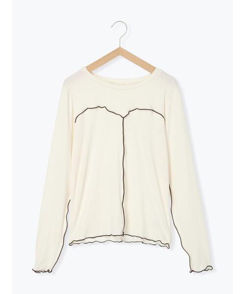 ehka sopo(エヘカソポ)の「配色メローカットソー(Tシャツ/カットソー・レディース・ブラック/キナリ/ブルー・F)」の15枚目の写真