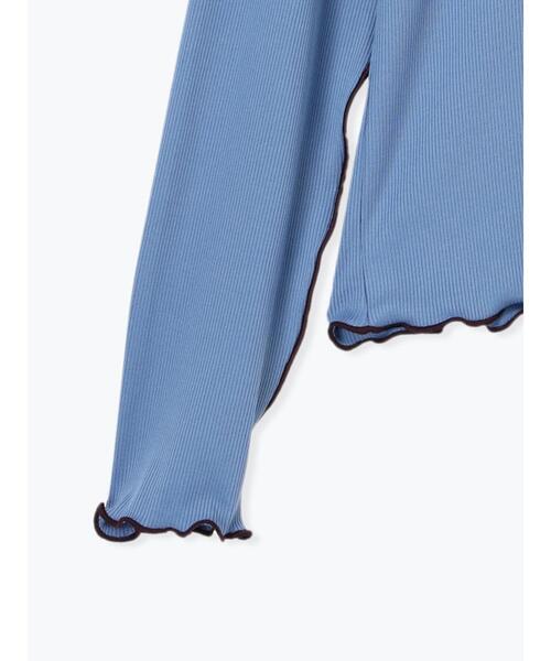 ehka sopo(エヘカソポ)の「配色メローカットソー(Tシャツ/カットソー・レディース・ブラック/キナリ/ブルー・F)」の19枚目の写真