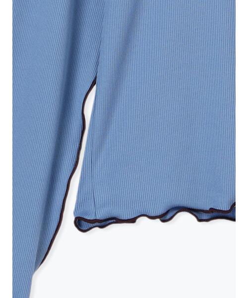 ehka sopo(エヘカソポ)の「配色メローカットソー(Tシャツ/カットソー・レディース・ブラック/キナリ/ブルー・F)」の20枚目の写真