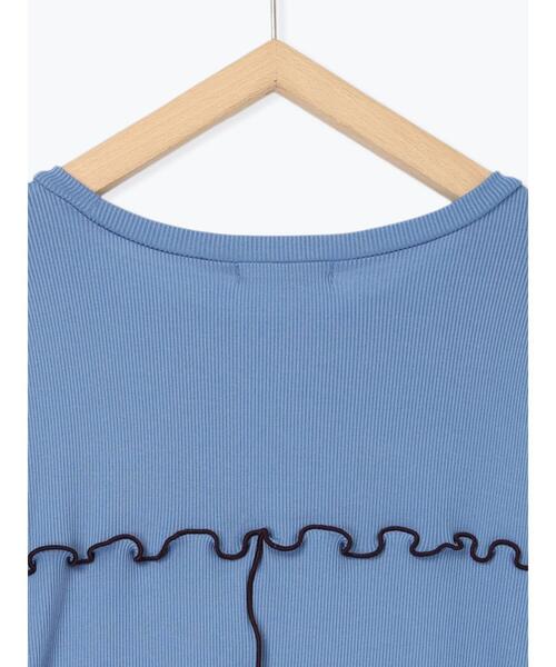 ehka sopo(エヘカソポ)の「配色メローカットソー(Tシャツ/カットソー・レディース・ブラック/キナリ/ブルー・F)」の21枚目の写真