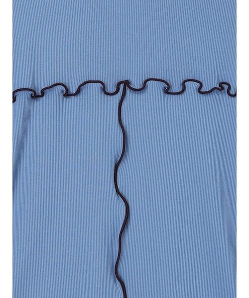 ehka sopo(エヘカソポ)の「配色メローカットソー(Tシャツ/カットソー・レディース・ブラック/キナリ/ブルー・F)」の22枚目の写真