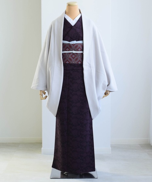 新品【ベージュ】utatane 和装コート ステンカラー ツイード 日本製 和装コート ステンカラー ツイード ベージュ 日本製（ステン