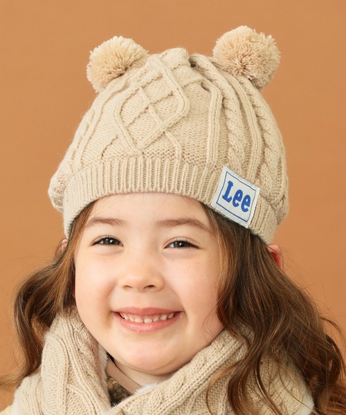 Lee(リー)の「Lee/リー くまミミニットキャップ(ニットキャップ/ビーニー・キッズ・ブラック/オレンジ/ベージュ・X-SMALL)」の7枚目の写真