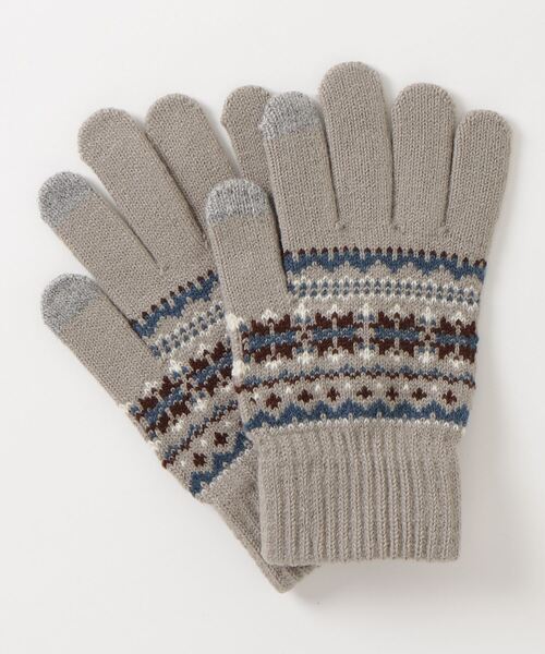 FUNALIVE（ファンアライブ）の「スマホタッチ裏起毛手袋（手袋・レディース・ホワイト/ネイビー/アイボリー/カーキ/グレイッシュベージュ/ブラック/グレー/チャコールグレー・FREE）」の14枚目の写真