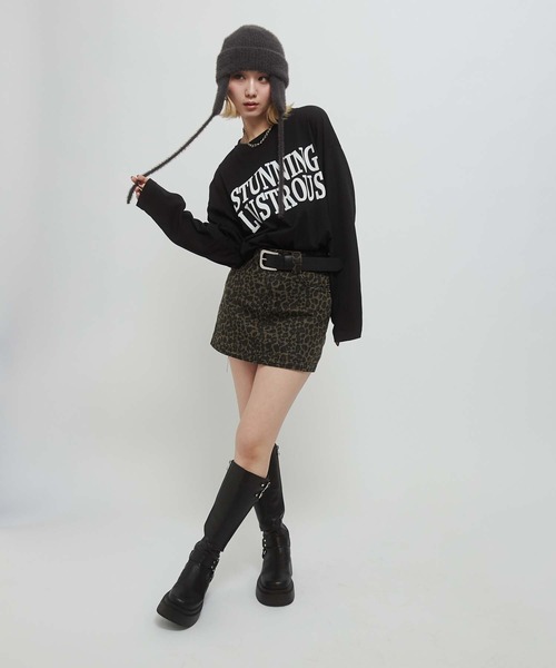 ENVYM（アンビー）の「レオパードミニスカート（スカート・レディース・マルチ/ブラック・SMALL/MEDIUM）」の5枚目の写真