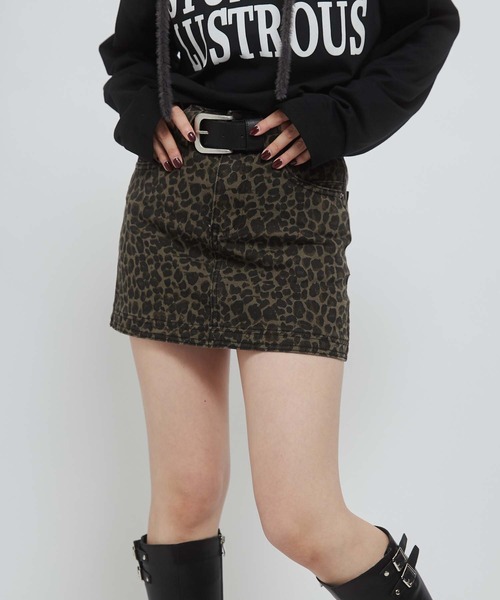 ENVYM（アンビー）の「レオパードミニスカート（スカート・レディース・マルチ/ブラック・SMALL/MEDIUM）」の3枚目の写真