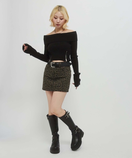 ENVYM（アンビー）の「レオパードミニスカート（スカート・レディース・マルチ/ブラック・SMALL/MEDIUM）」の13枚目の写真