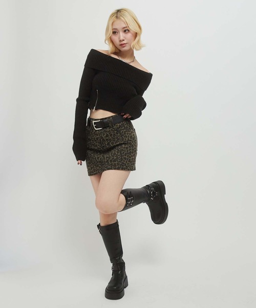 ENVYM（アンビー）の「レオパードミニスカート（スカート・レディース・マルチ/ブラック・SMALL/MEDIUM）」の14枚目の写真
