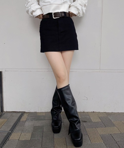 ENVYM（アンビー）の「レオパードミニスカート（スカート・レディース・マルチ/ブラック・SMALL/MEDIUM）」の18枚目の写真