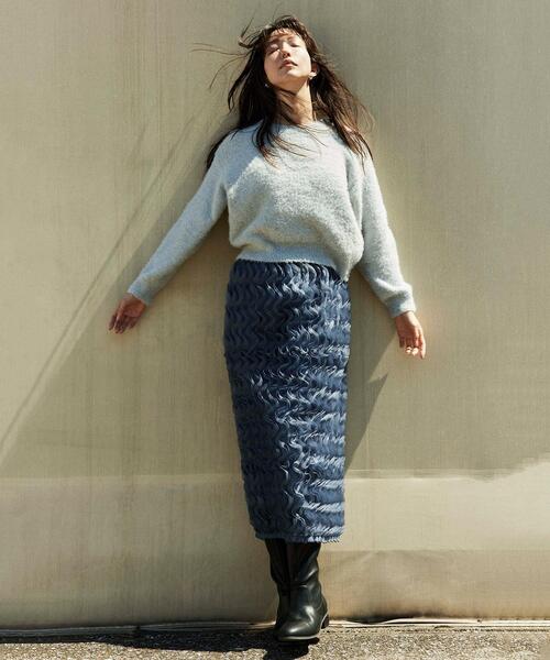 OPAQUE.CLIP（オペークドットクリップ）の「◆チュールフリルナロースカート【洗える】（スカート・レディース・ブルー/ブラック・42/40/38）」の17枚目の写真