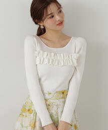 PROPORTION BODY DRESSING | ギャザーフリルリブニット / 1215170100(ニット/セーター)