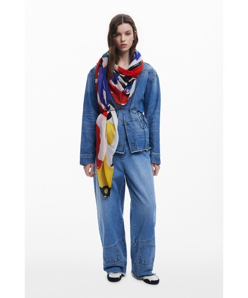 Desigual（デシグアル）の「アーティフラワースカーフ（ストール/ショール・レディース・マルチ・FREE）」の5枚目の写真