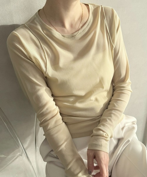 メッシュシアートップス（Tシャツ/カットソー）｜meilmada