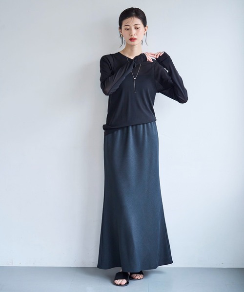 メッシュシアートップス（Tシャツ/カットソー）｜meilmada