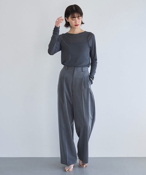 メッシュシアートップス（Tシャツ/カットソー）｜meilmada