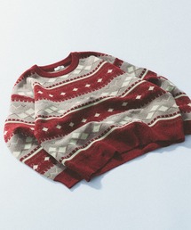 ALL  OVER PATTERN MALL KNIT PULLOVER 総柄モールニットプルオーバー