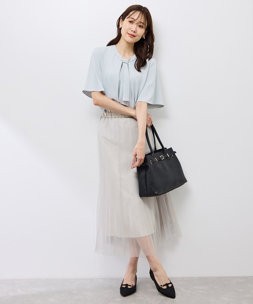 ROPE' PICNIC(ロペピクニック)の「アソートチュールプリーツスカート(スカート・レディース・グリーン系その他2/ライトグレー/ホワイト系その他・38)」の18枚目の写真