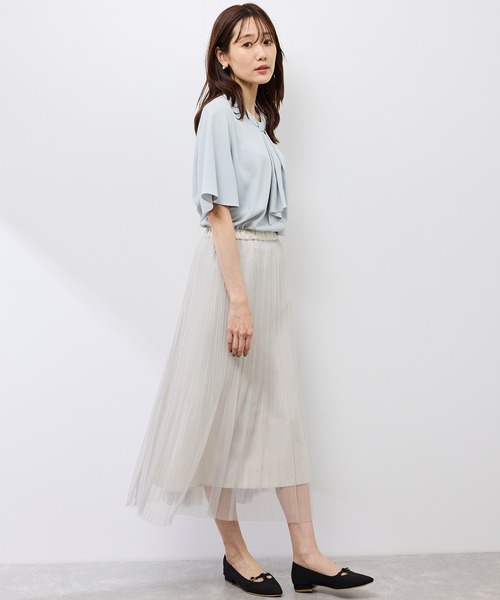 ROPE' PICNIC(ロペピクニック)の「アソートチュールプリーツスカート(スカート・レディース・グリーン系その他2/ライトグレー/ホワイト系その他・38)」の17枚目の写真