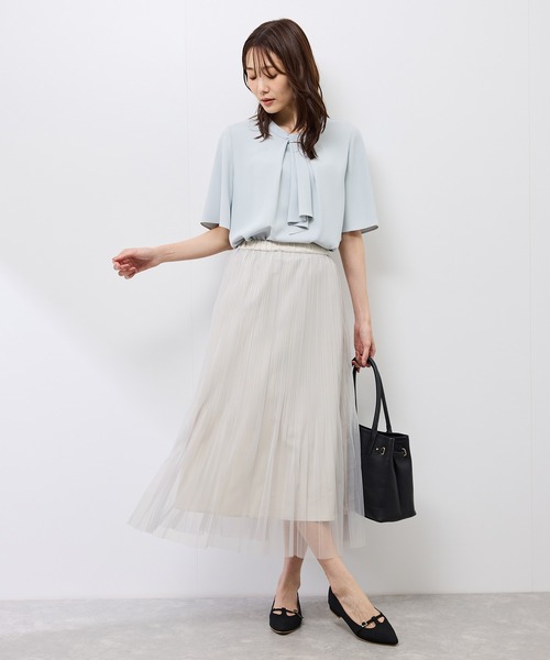 ROPE' PICNIC(ロペピクニック)の「アソートチュールプリーツスカート(スカート・レディース・グリーン系その他2/ライトグレー/ホワイト系その他・38)」の16枚目の写真